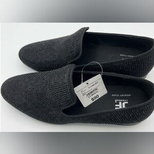 Jacqueline Ferrar Black Loafers with Studded Design